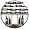 Vintiquewise Vintage Decorative Modern Black Metal Round Wall Mounted Wine Display Rack QI004276 - alternate 1